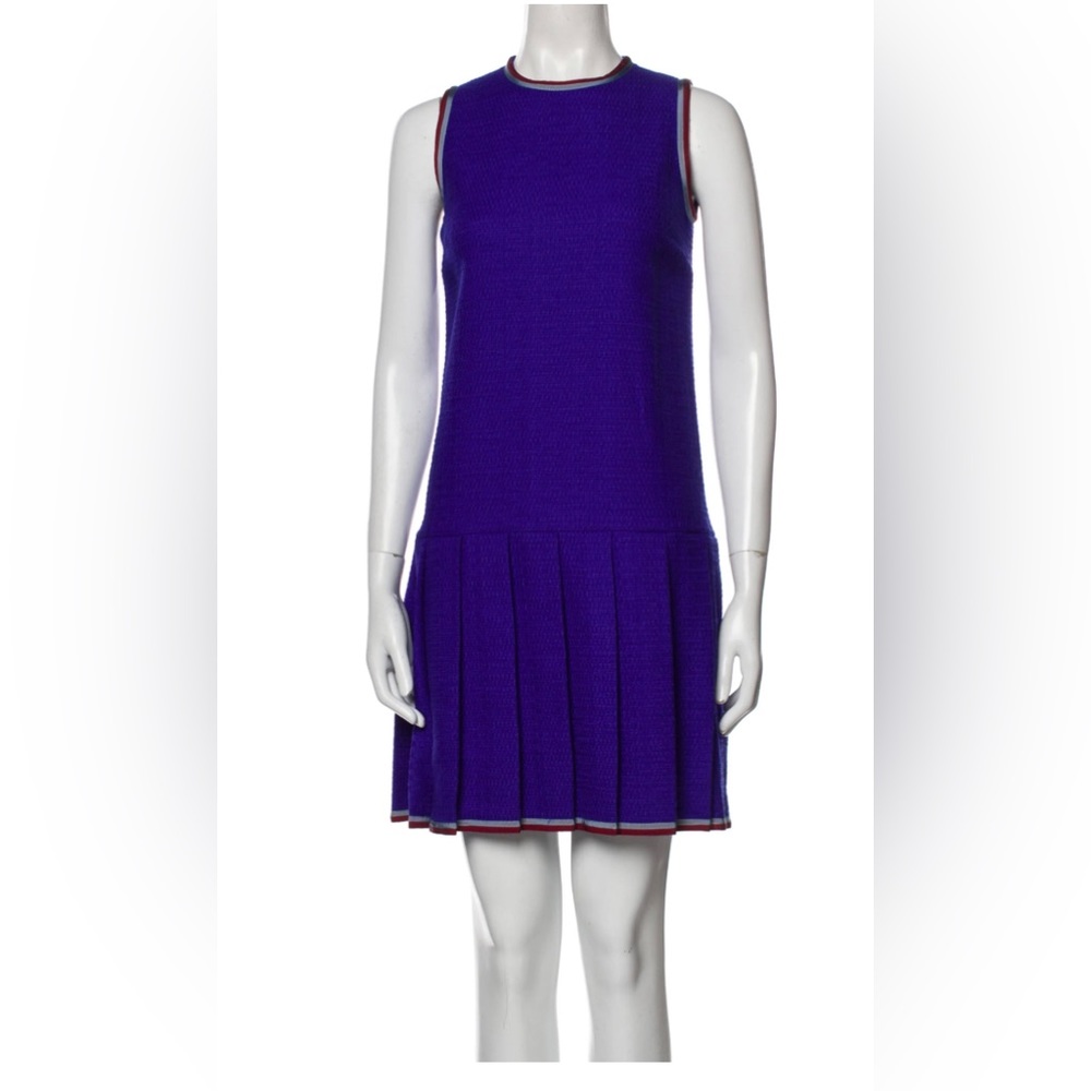 Gucci crew neck purple mini dress NWT